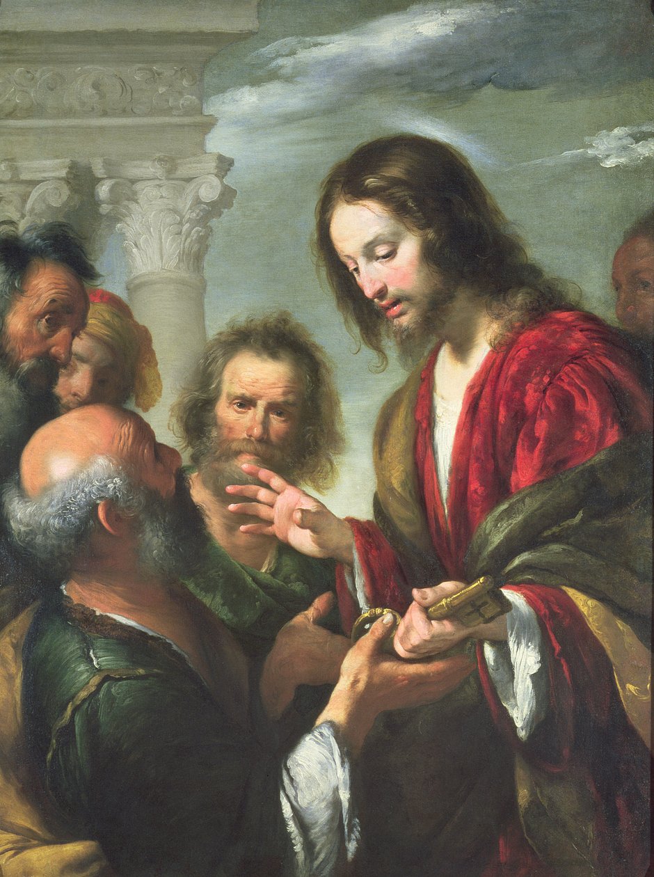 Avainten luovutus Pyhälle Pietarille tekijältä Bernardo Strozzi