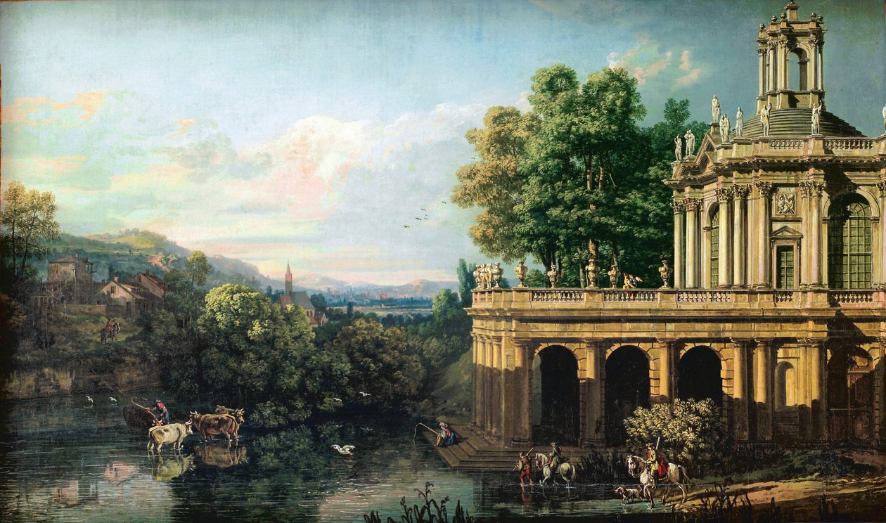 Arkkitehtoninen päähänpisto palatsin kanssa tekijältä Bernardo Bellotto