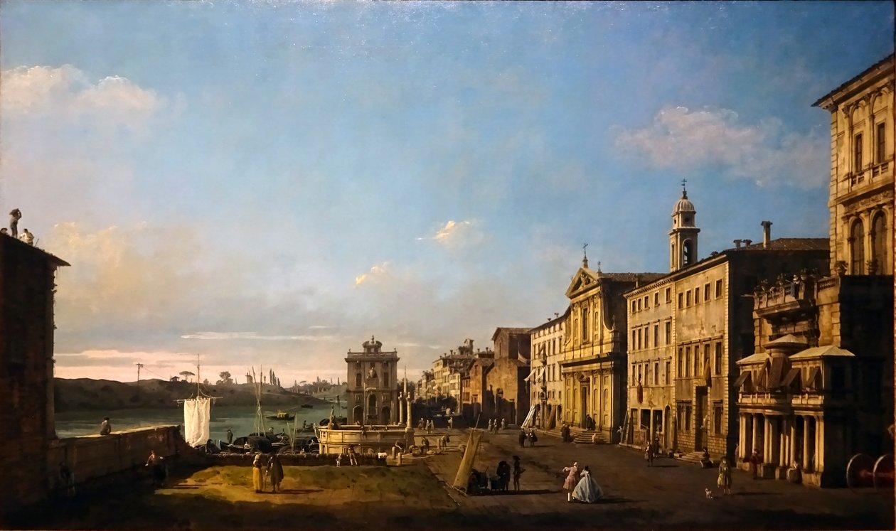 Bernardo Bellotto - View der Via di Ripetta in Rom, 1742-1744. tekijältä Bernardo Bellotto