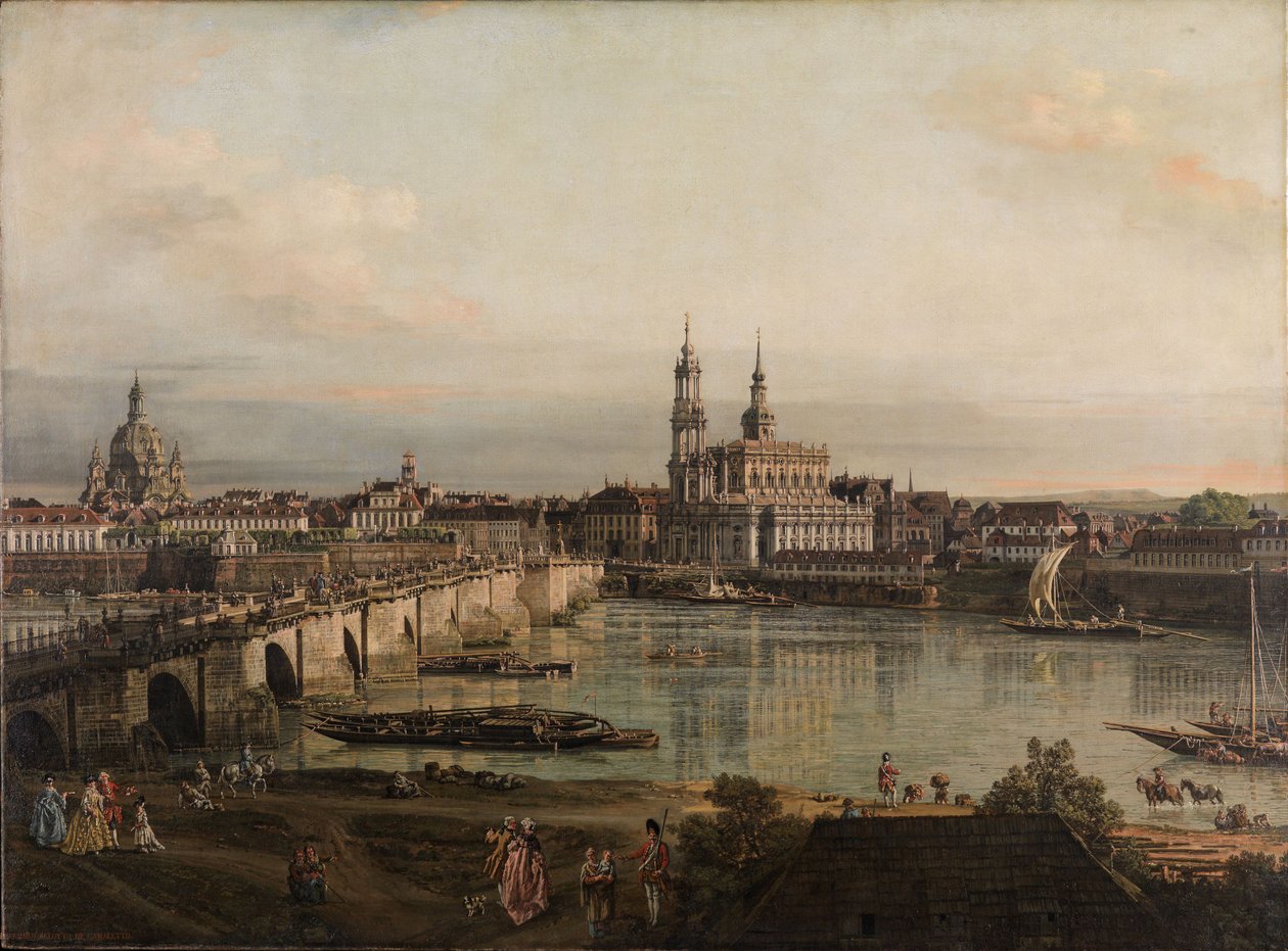 Näkymä Dresdeniin tekijältä Bernardo Bellotto