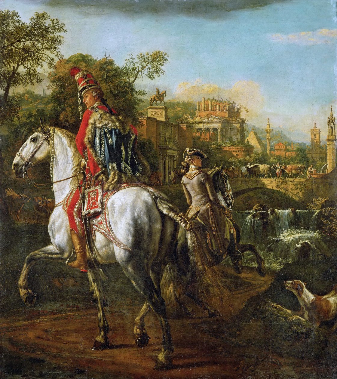 Husaariupseerin ratsastajamuotokuva tekijältä Bernardo Bellotto