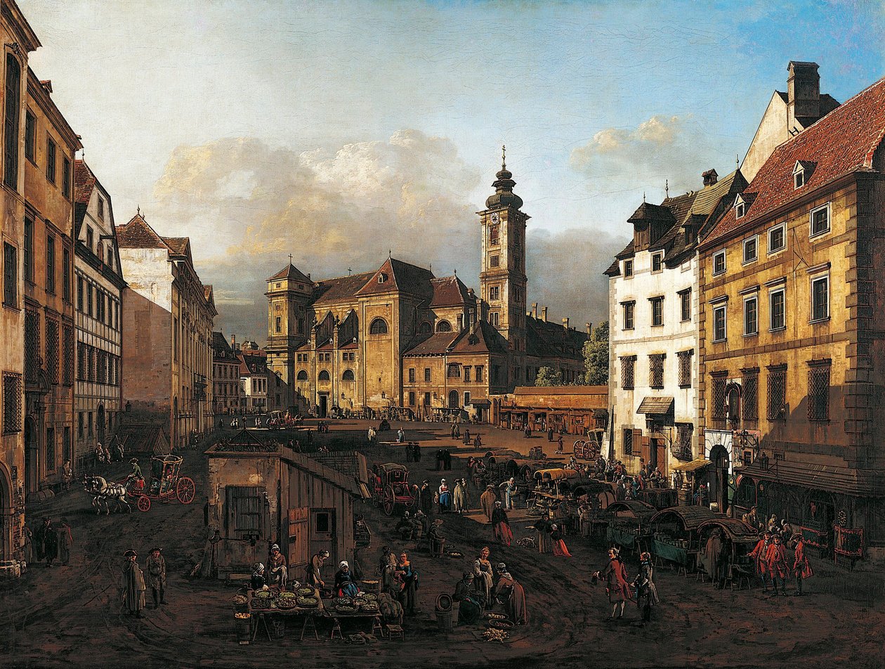 Freyungin aukio kaakosta tekijältä Bernardo Bellotto