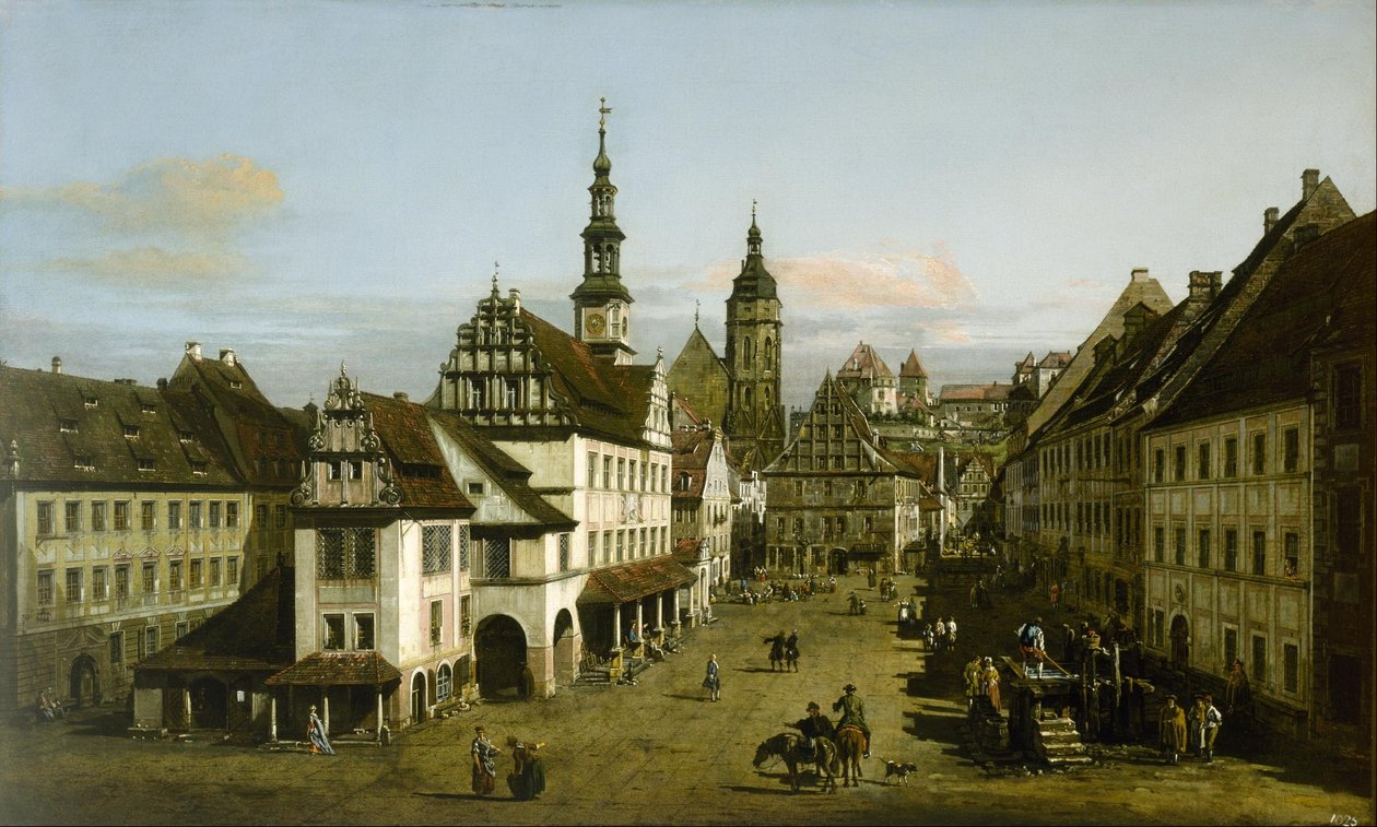 Saksa: Städtebild (Pirlan tori) Pirlan tori (Pirlan tori) tekijältä Bernardo Bellotto