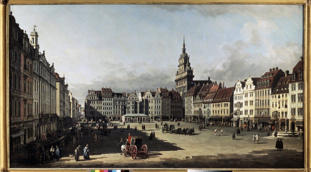 ""Vanha markkinapaikka Dresdenissä"" (Vanha markkinapaikka Dresdenissä) Bernardo Bellotton (1720-1780) maalaus 1750-1752 Pushkin-museo, Moskova tekijältä Bernardo Bellotto