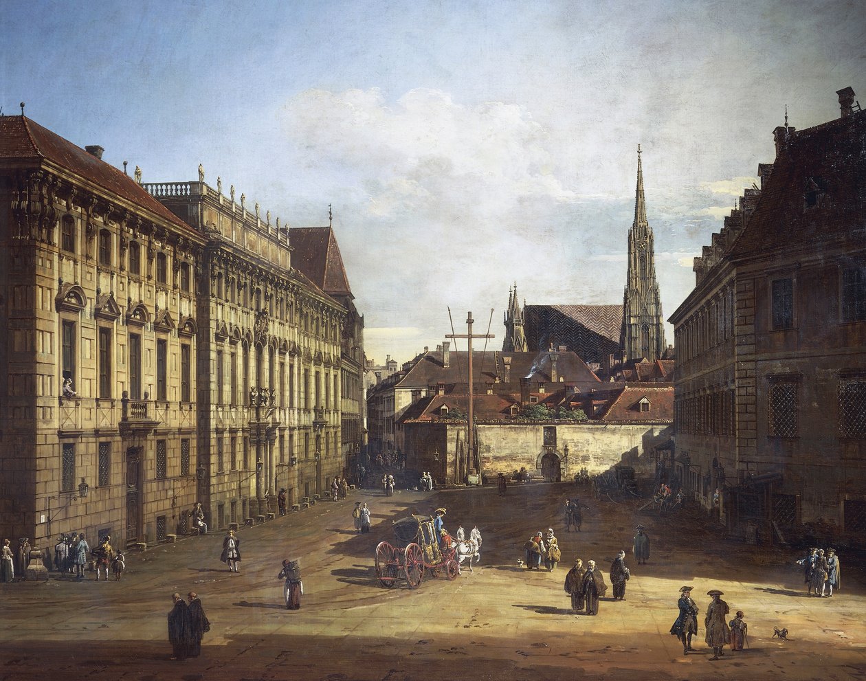 Lobkowitzplatz (Lobkowitz-aukio) Wienissä tekijältä Bernardo Bellotto