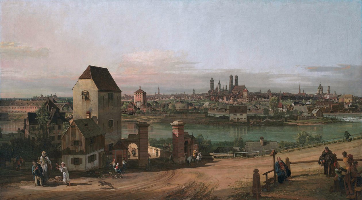 München Haidhausenista nähtynä tekijältä Bernardo Bellotto