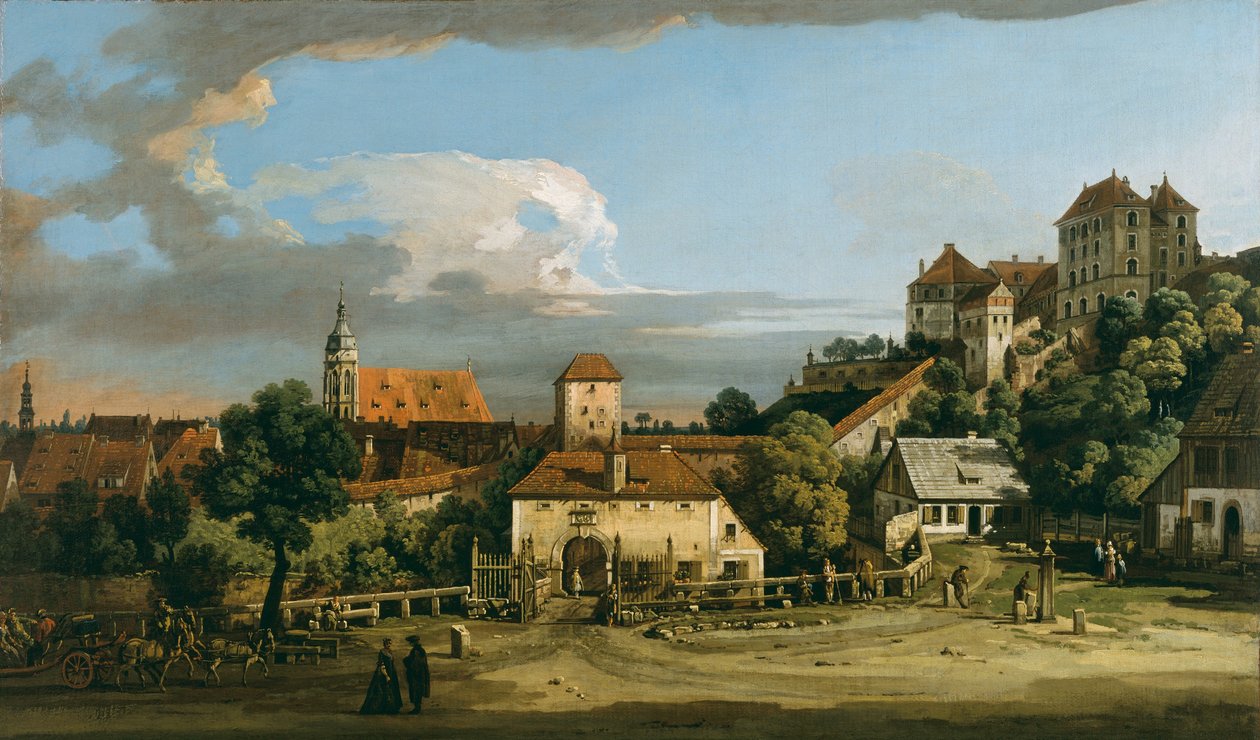 Pirna: Obertor etelästä, n. 1760 (öljy kankaalle) tekijältä Bernardo Bellotto