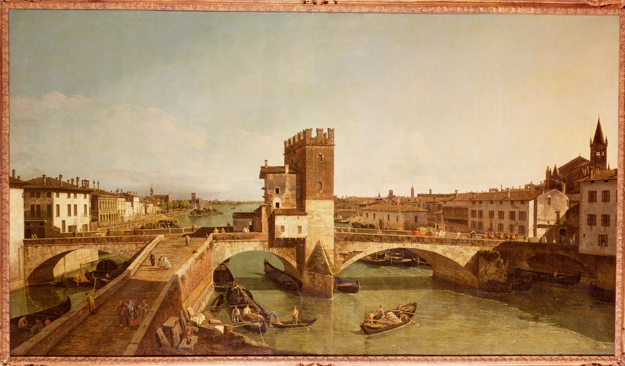 Ponte Delle Navi, Verona tekijältä Bernardo Bellotto