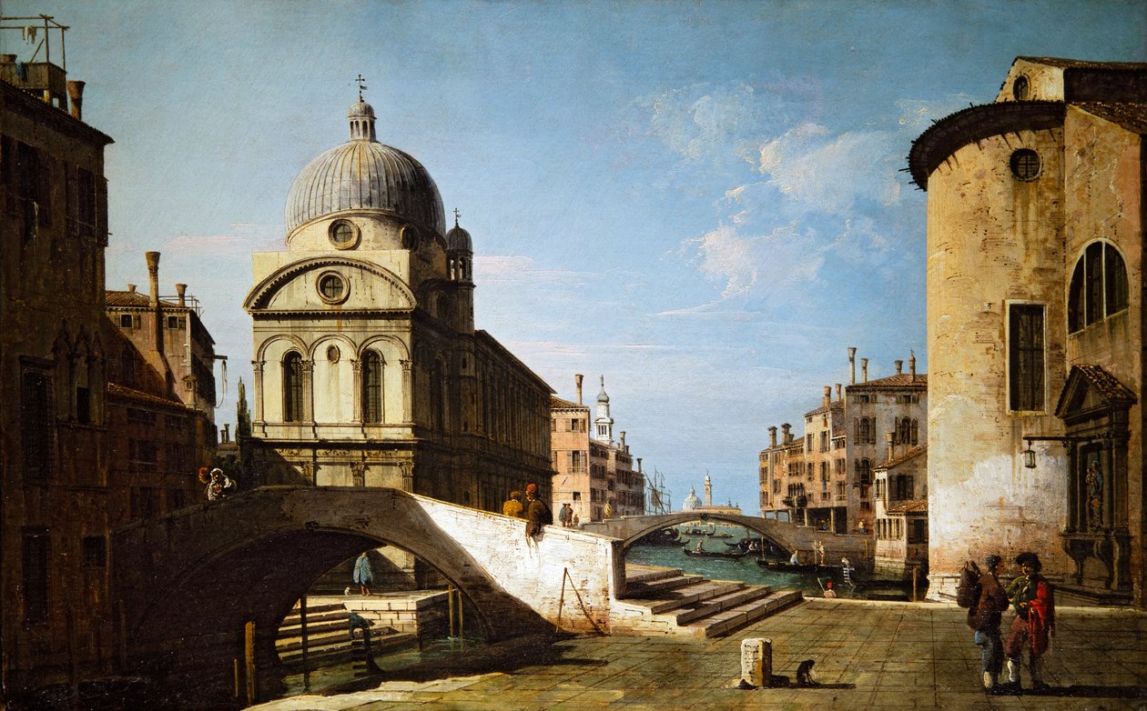 Santa Maria dei Miracoli ja osa Santa Maria Novaa, Venetsia tekijältä Bernardo Bellotto