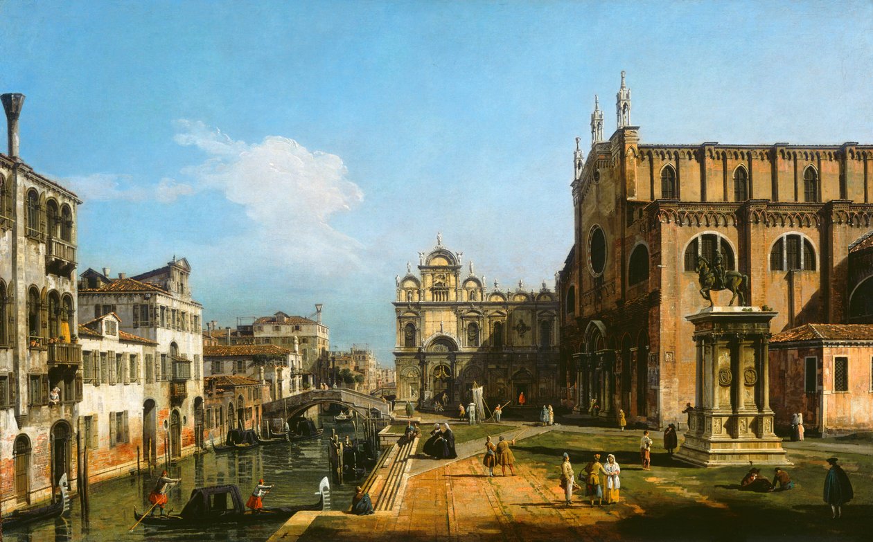 Campo di SS. Giovanni e Paolo, Venetsia, 17431747. tekijältä Bernardo Bellotto