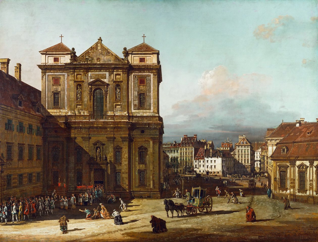 Freyung Wienissä, luoteesta, vuosina 1758-1761 tekijältä Bernardo Bellotto