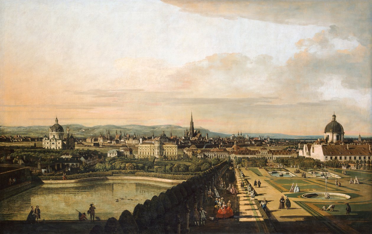 Wien Belvederen palatsista nähtynä tekijältä Bernardo Bellotto