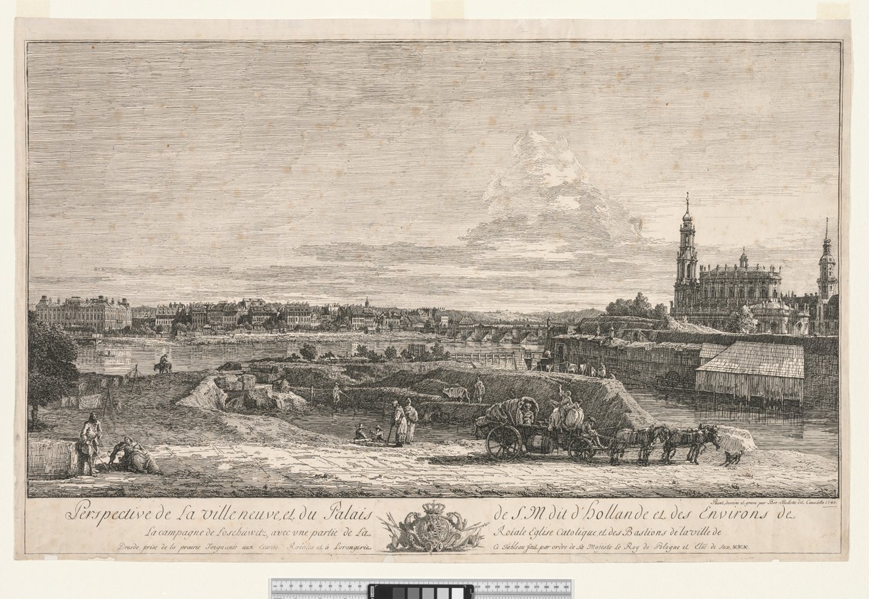 Näkymä Dresdenistä, 1748. tekijältä Bernardo Bellotto