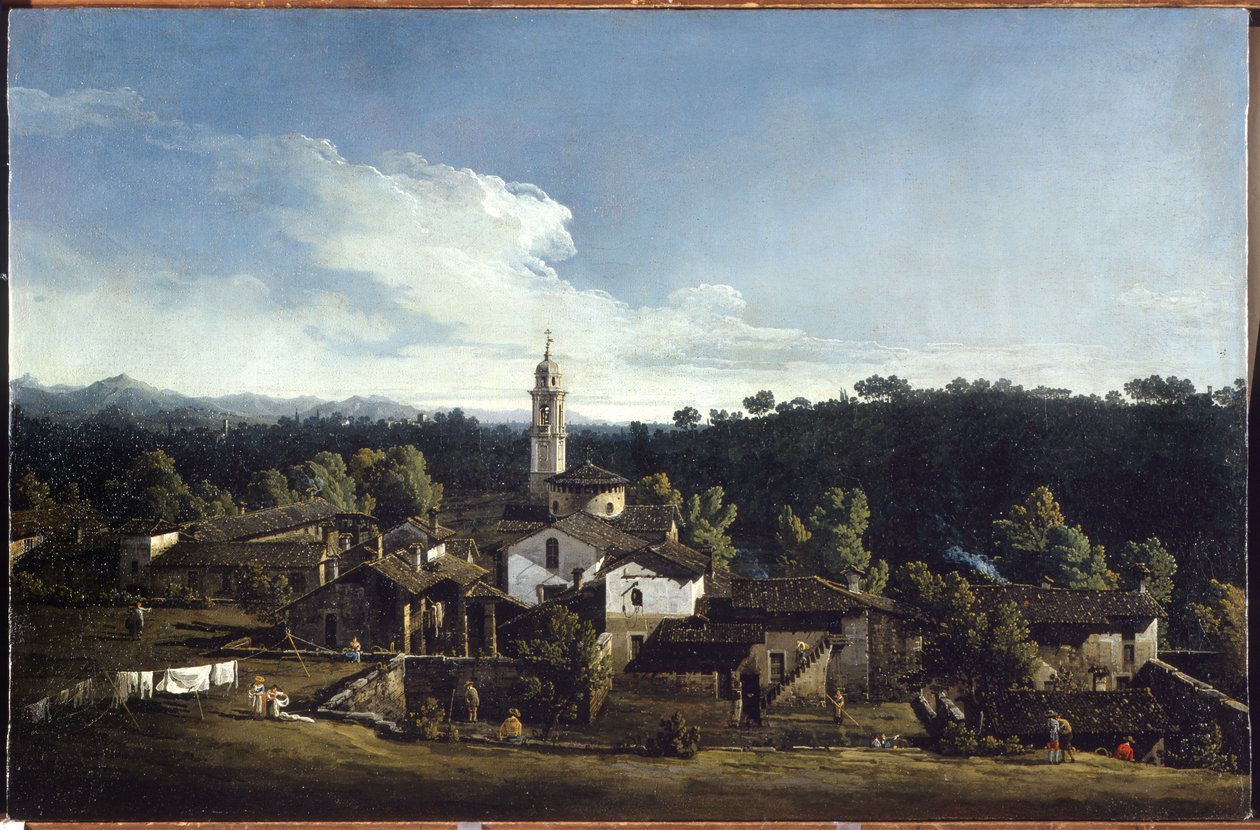 Näkymä Gazzadasta tekijältä Bernardo Bellotto
