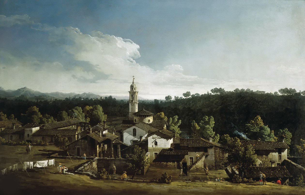 Näkymä Gazzadasta, 1744. tekijältä Bernardo Bellotto