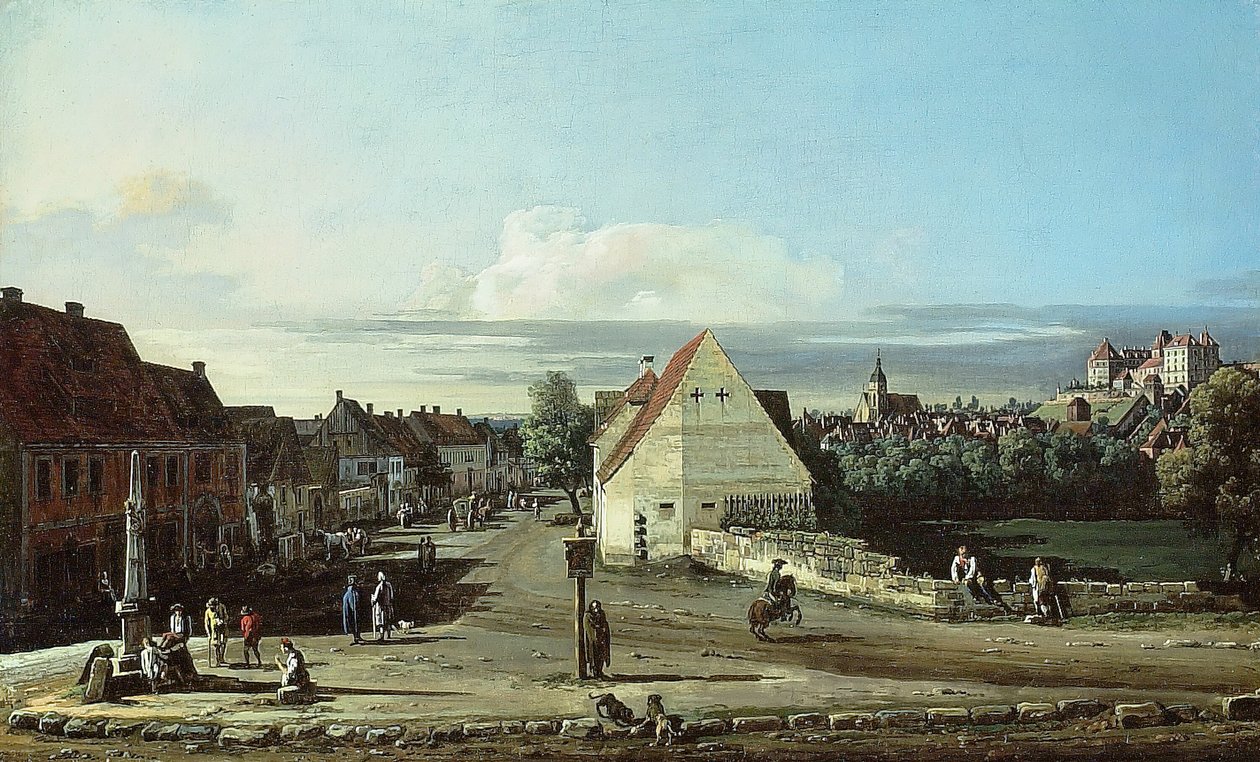 Näkymä Pirnasta ja Sonnensteinin linnoituksesta, 175565. tekijältä Bernardo Bellotto