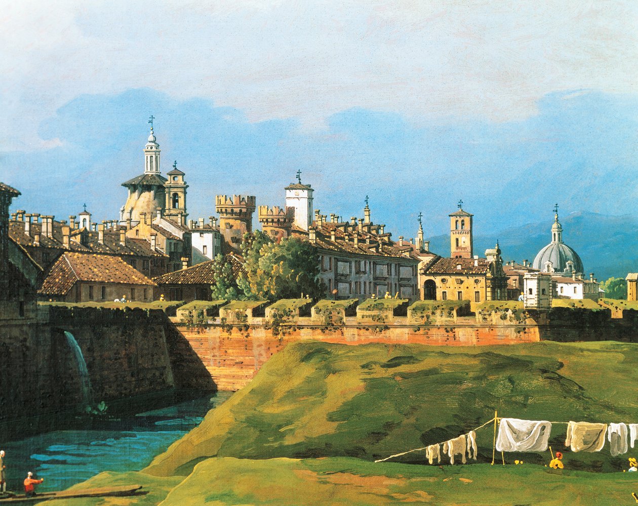 Näkymä Torinoon kuninkaallisen puutarhan puolelta tekijältä Bernardo Bellotto