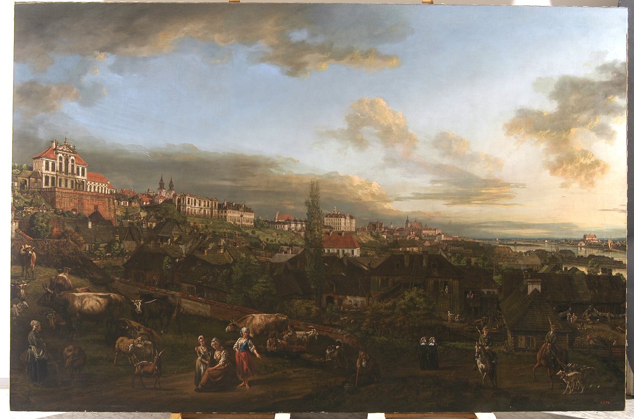 Näkymä Varsovasta ja Ordynackin palatsista, 1772 tekijältä Bernardo Bellotto