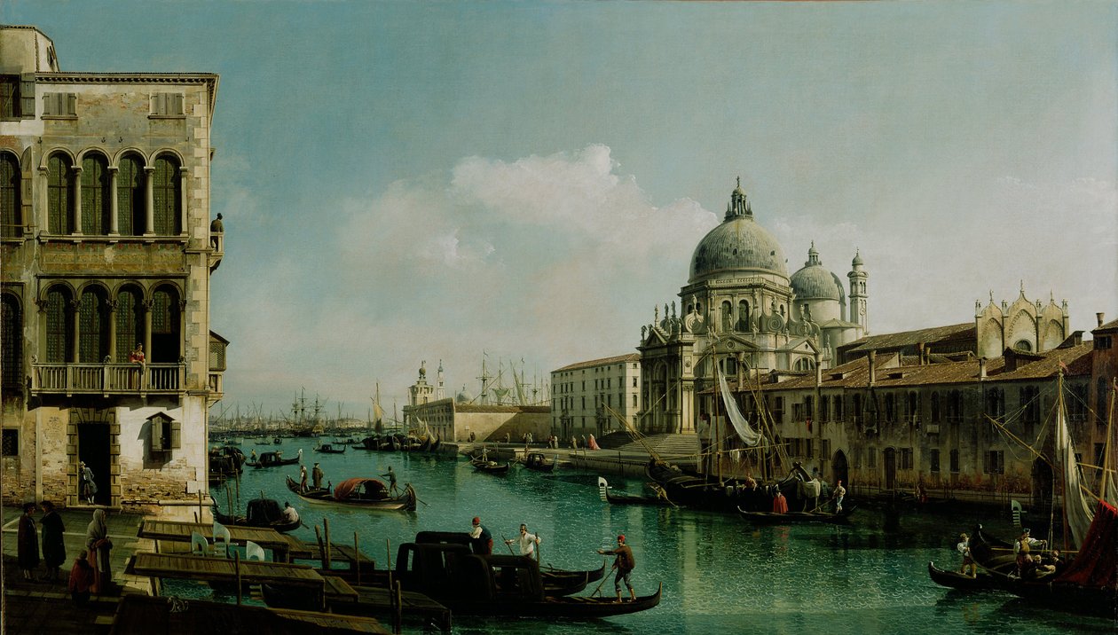 Näkymä Grand Canalille ja Punta della Doganalle, noin 1743 tekijältä Bernardo Bellotto