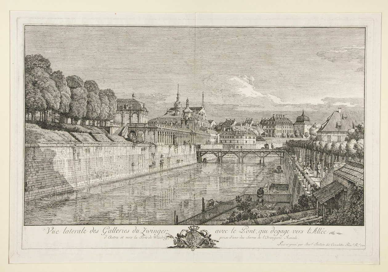 Näkymä Zwingerille, Dresden tekijältä Bernardo Bellotto