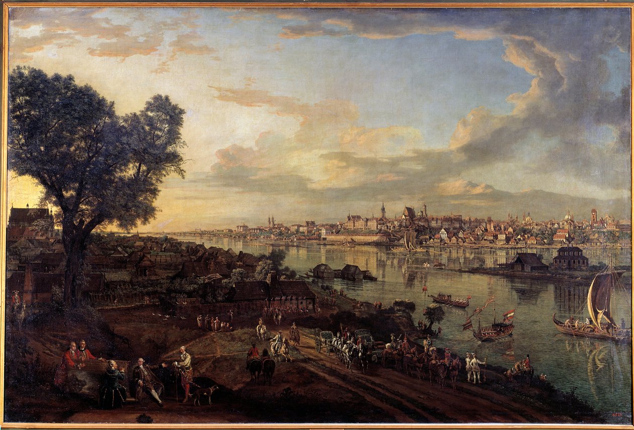 Näkymä Varsovan kaupunkiin Prahan esikaupungista Bernardo Bellotton (1720-1780) maalaus tekijältä Bernardo Bellotto