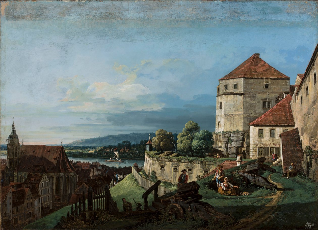 Näkymä Pirnystä Saksiin tekijältä Bernardo Bellotto