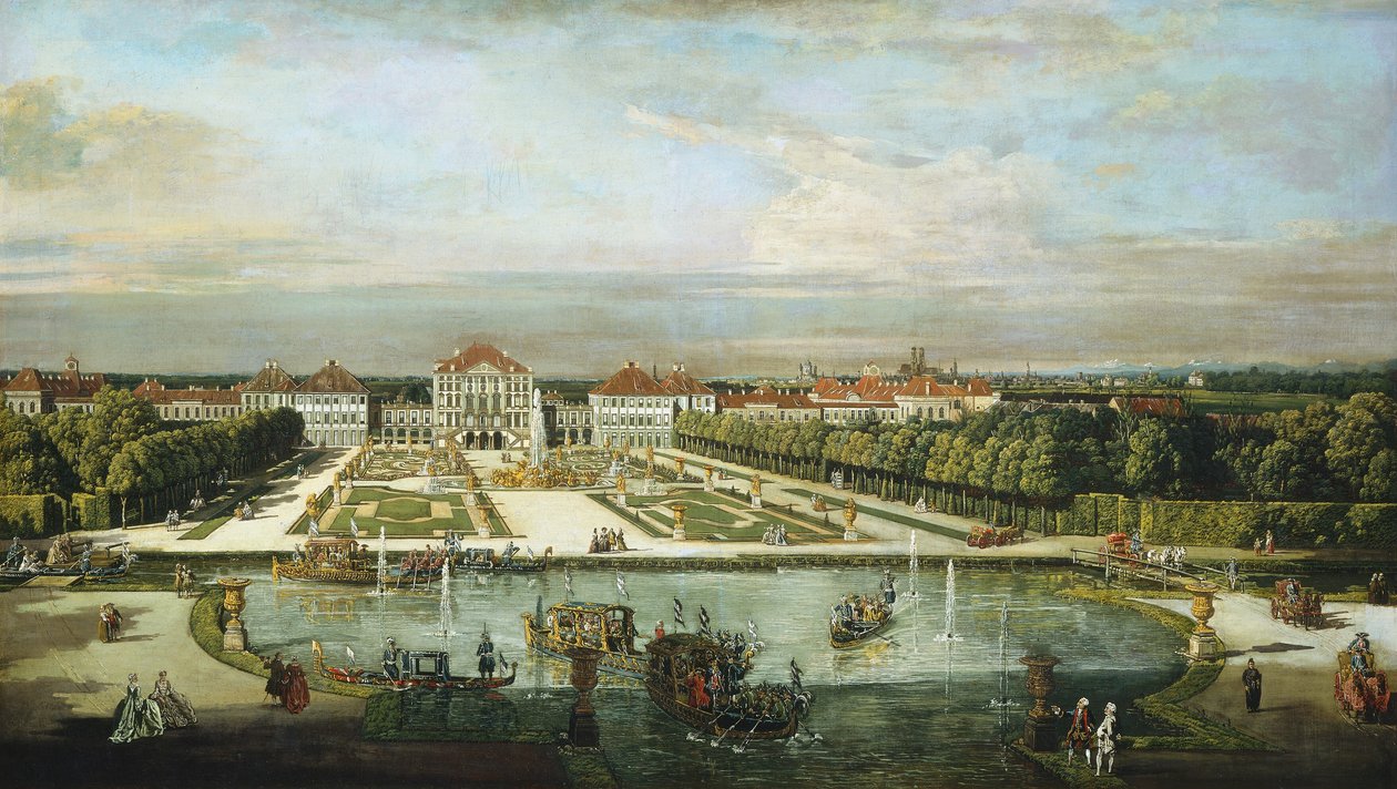 Nymphenburgin palatsi, München tekijältä Bernardo Bellotto and Workshop