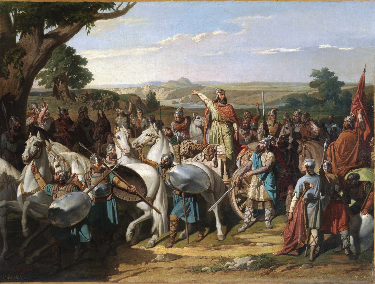 Guadaleten taistelu Blanco y Perez, Bernardo (1828-1876). Öljy kankaalle, koko: 58x78 tekijältä Bernardo Blanco y Pérez