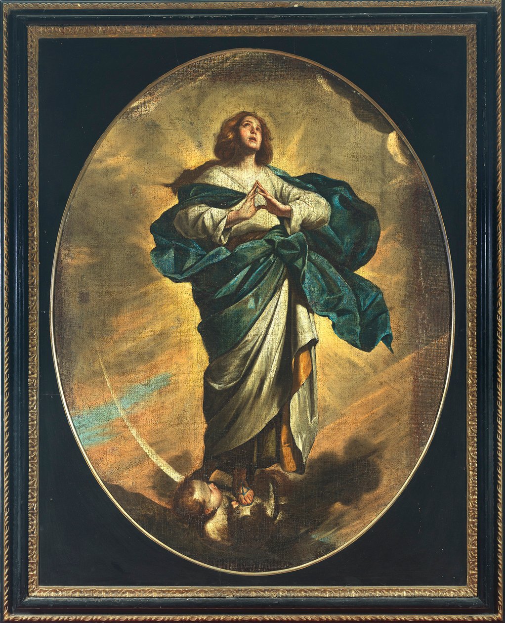 Neitsyen tahraton sikiäminen, 1600-luvun puoliväli. tekijältä Bernardo Cavallino