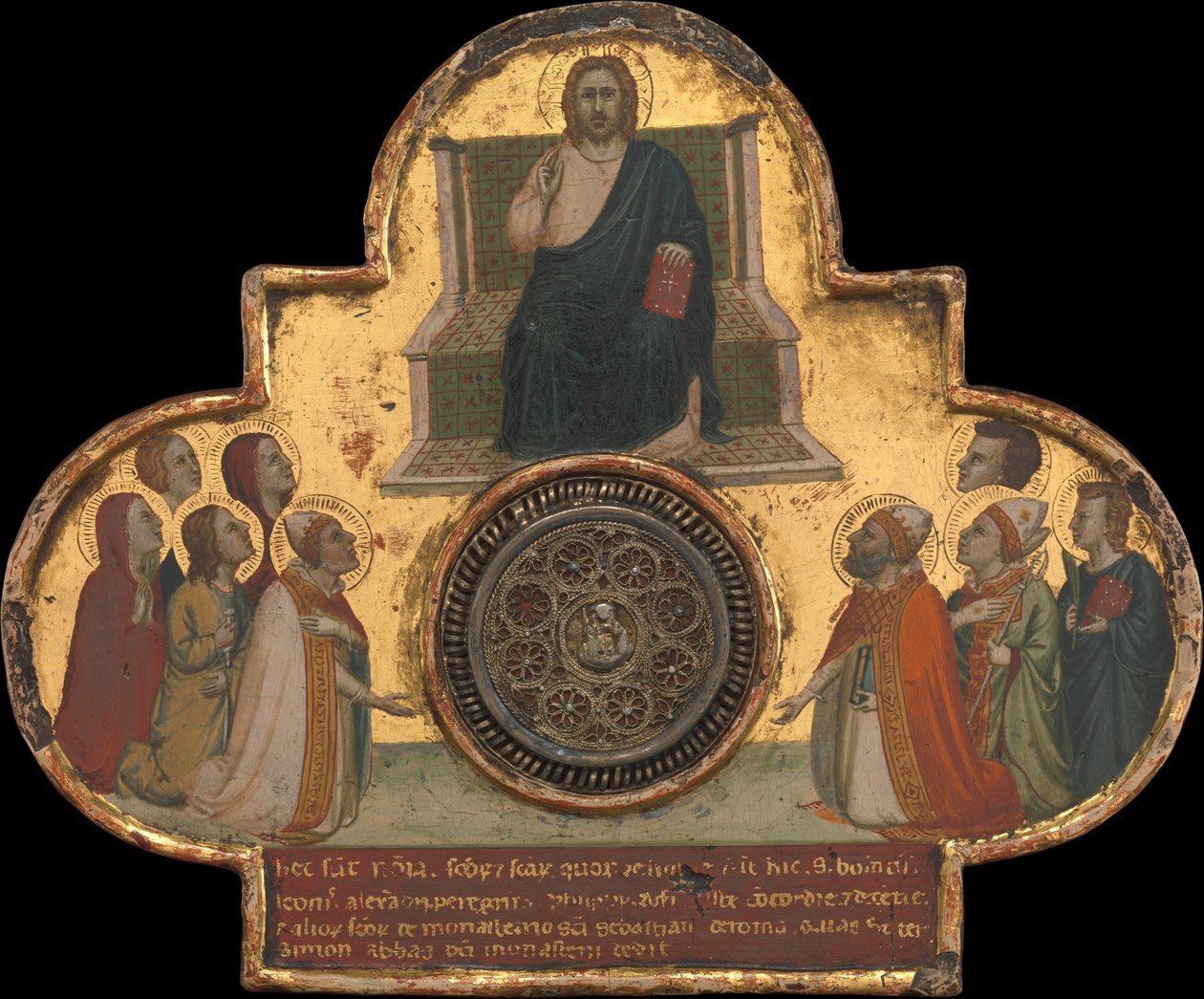 Christus auf dem Thron mit Heiligen tekijältä Bernardo Daddi