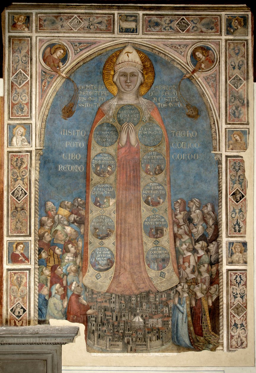Madone de la Misericorde - Madonna of Mercy (Madonna of Mercy) par Daddi, Bernardo (1290-1350) tekijältä Bernardo Daddi