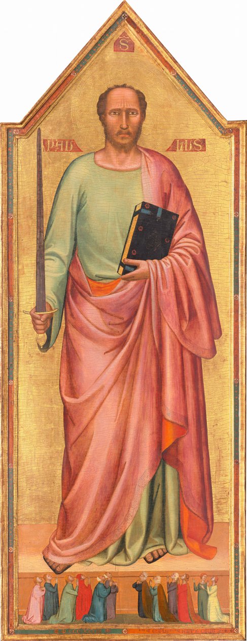 Pyhä Paavali ja palvojien ryhmä, 1333. tekijältä Bernardo Daddi