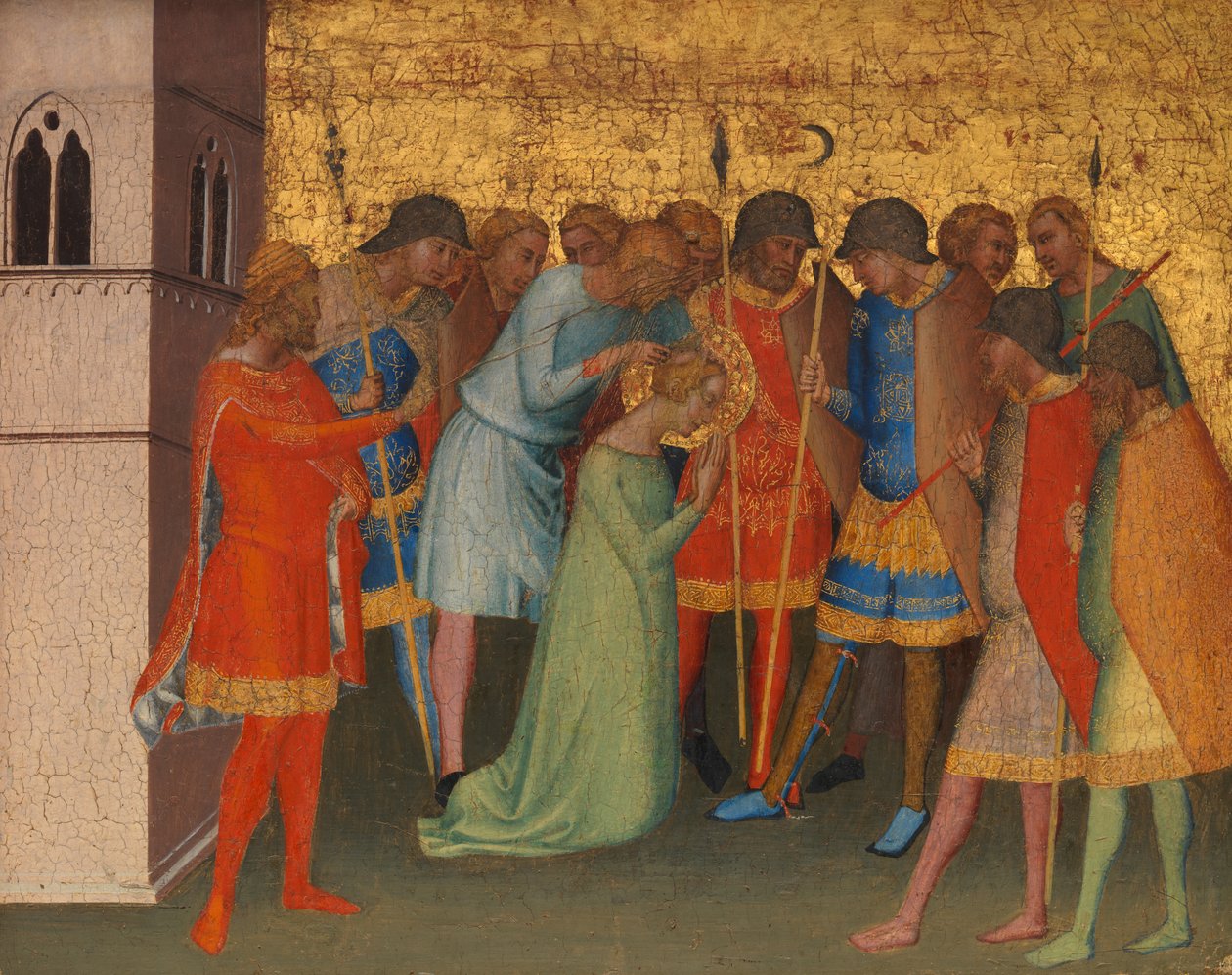 Saint Reparata valmistellaan teloitusta varten. tekijältä Bernardo Daddi