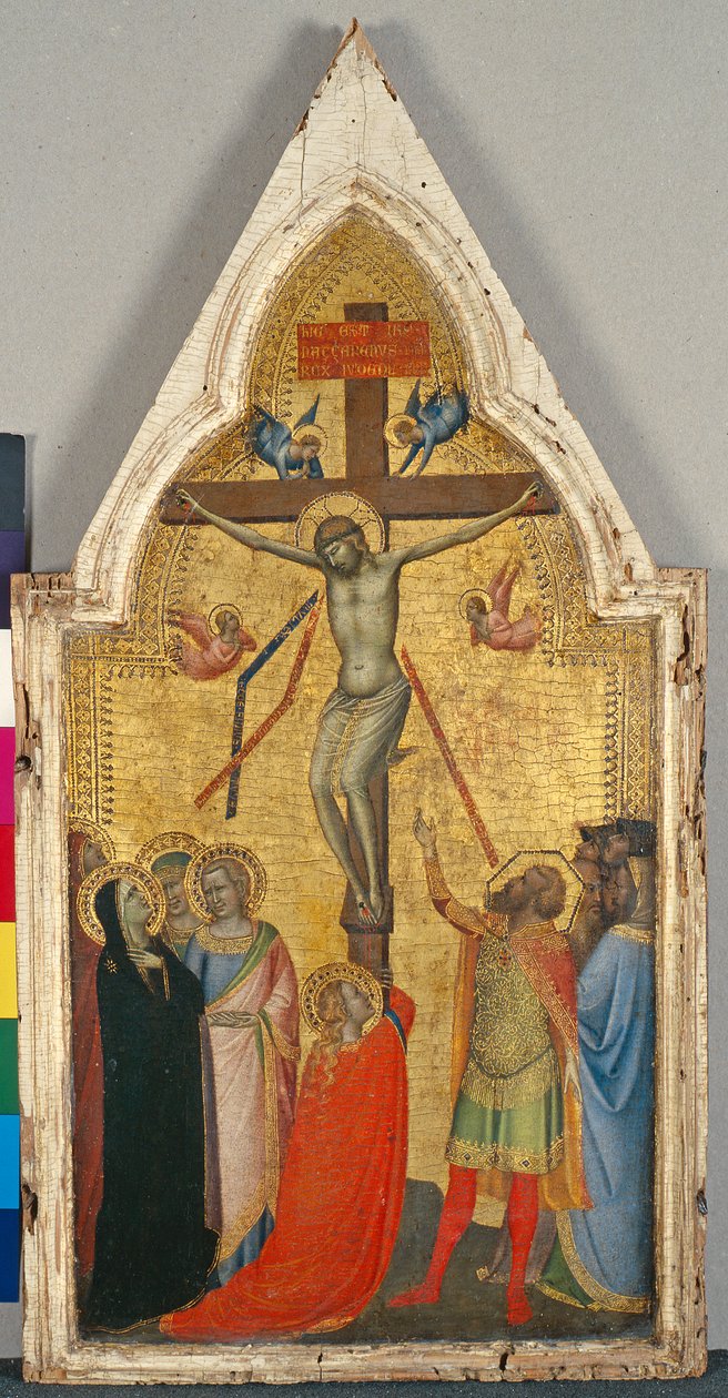 Ristiinnaulitseminen, n. 1340 (tempera poppelipuulla) tekijältä Bernardo Daddi