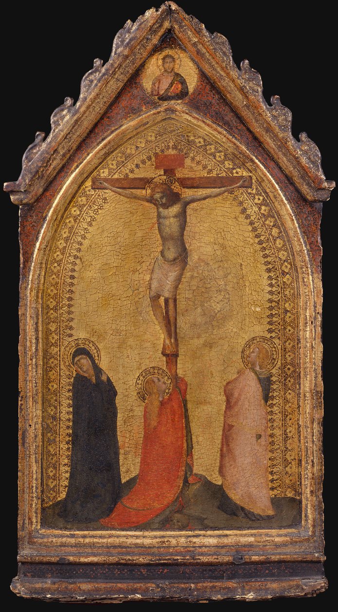 Ristiinnaulitseminen ja Maria Magdaleena, Madonna ja Johannes evankelista (tempera paneelille). tekijältä Bernardo Daddi