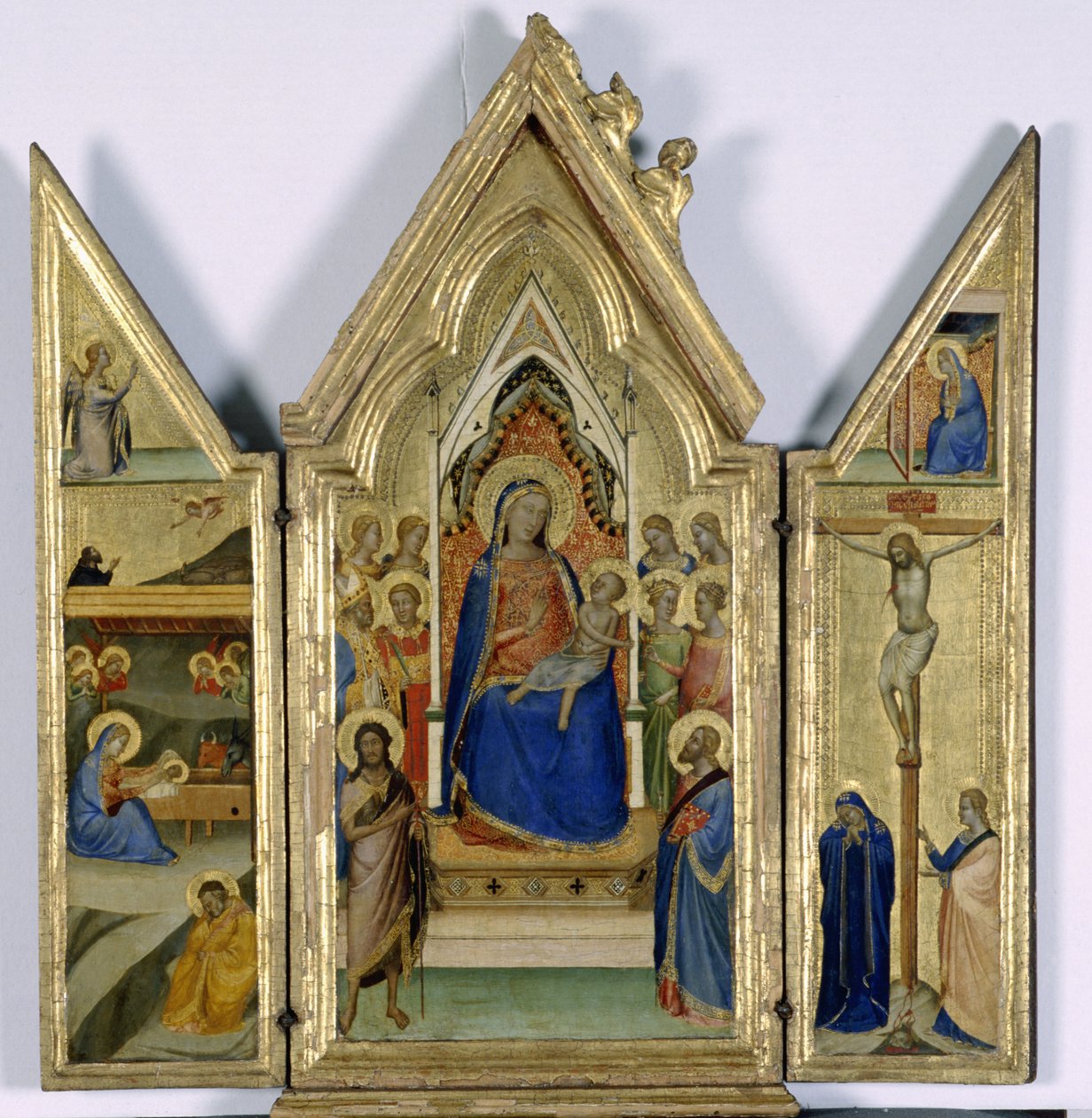 Triptyykki Madonnan ja lapsen kanssa; tekijältä Bernardo Daddi