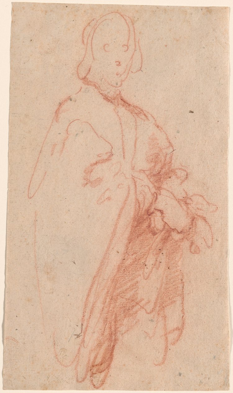 aPysyvä mies viitta ja hanskat kanssa tekijältä Bernardo Strozzi