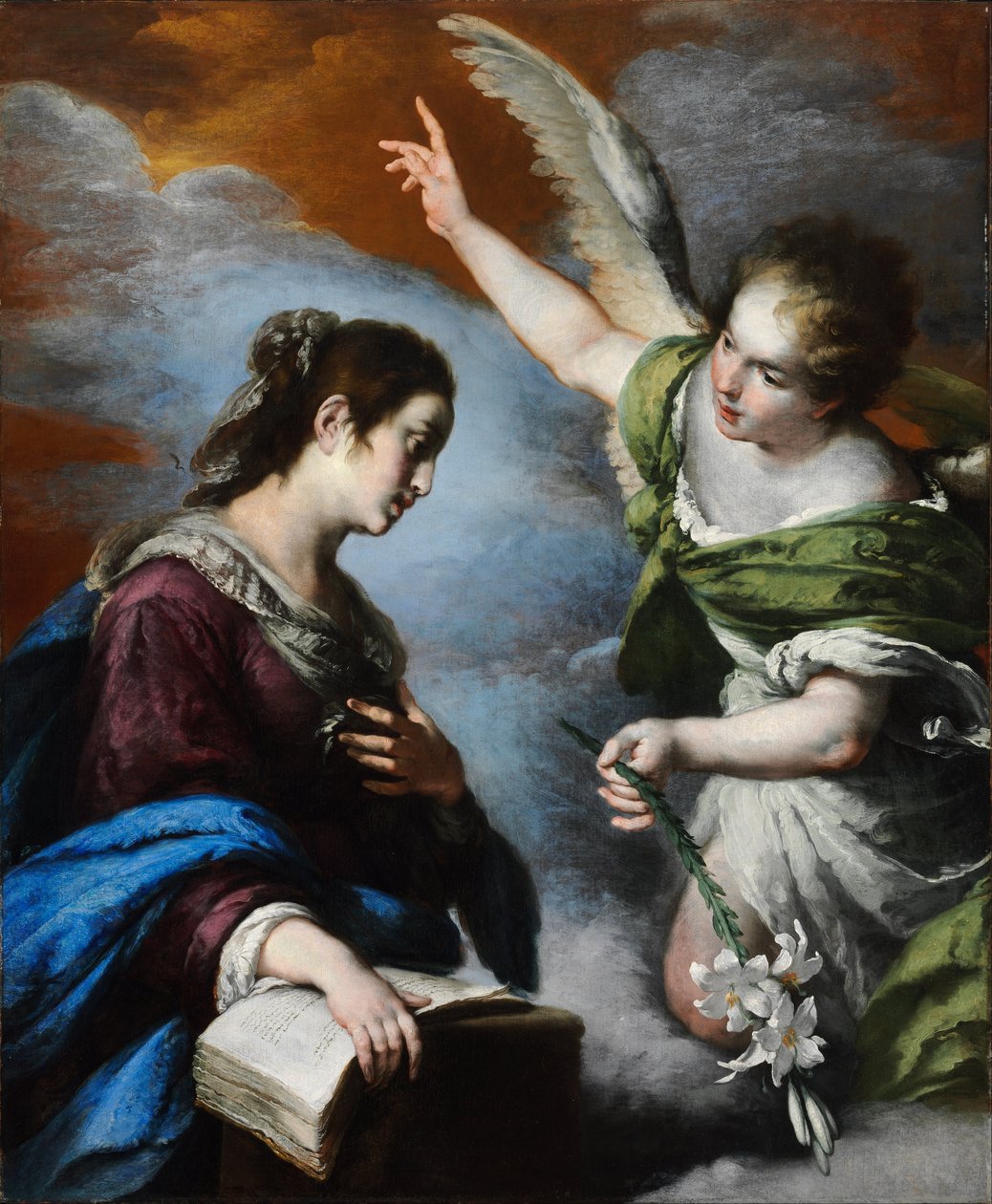 Annunciation tekijältä Bernardo Strozzi