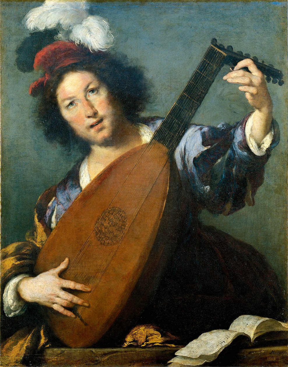 Itävalta, Wien, Luutsoittaja tekijältä Bernardo Strozzi