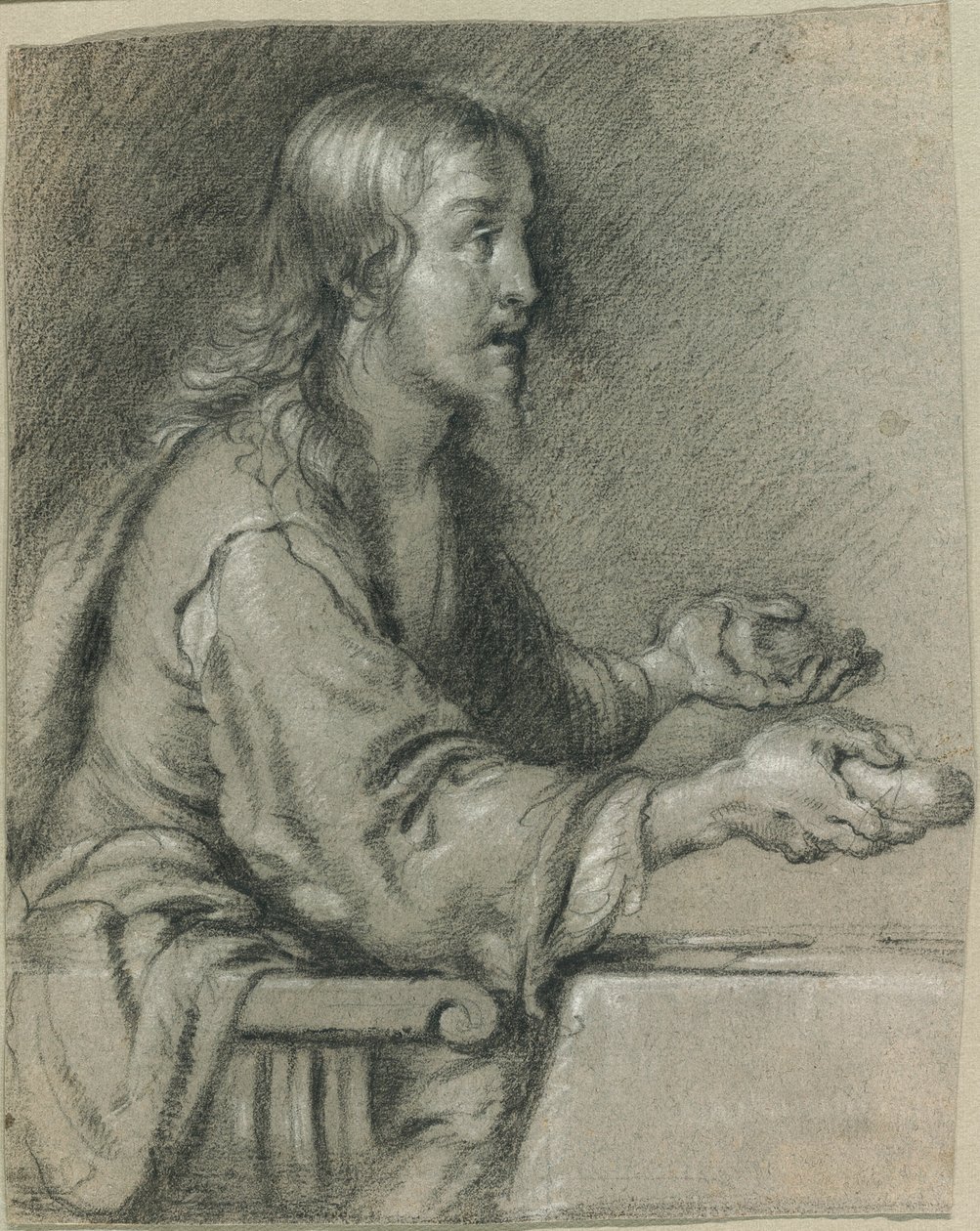 Kristus Emmauksessa esittelemässä leipää tekijältä Bernardo Strozzi
