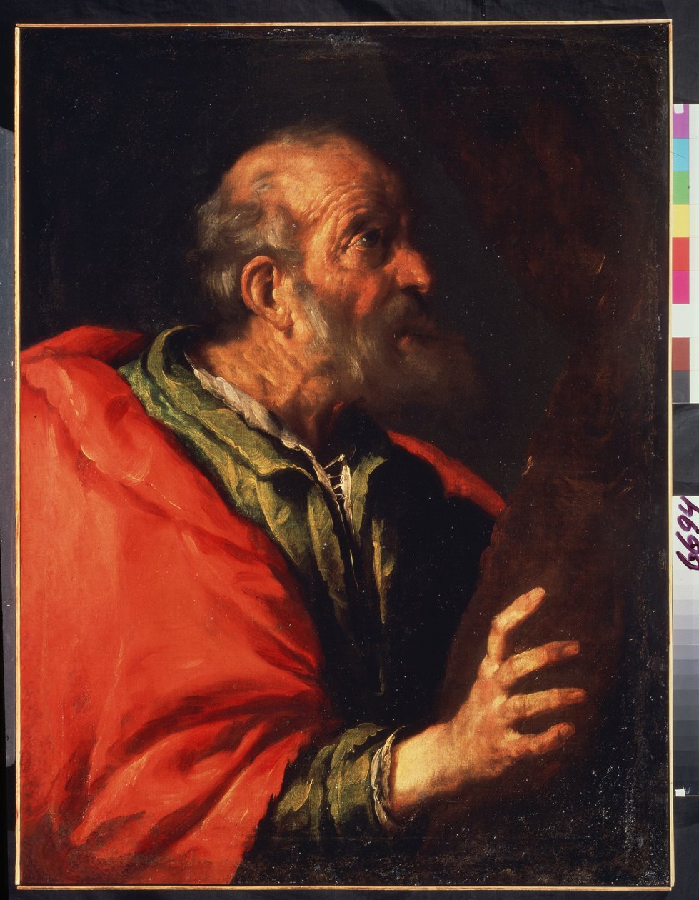 Vanhan miehen, apostoli Pietarin, pää? tekijältä Bernardo Strozzi