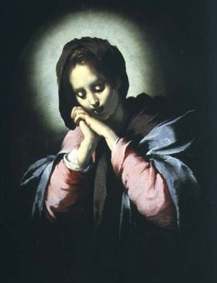 Madonna palvonnassa tekijältä Bernardo Strozzi