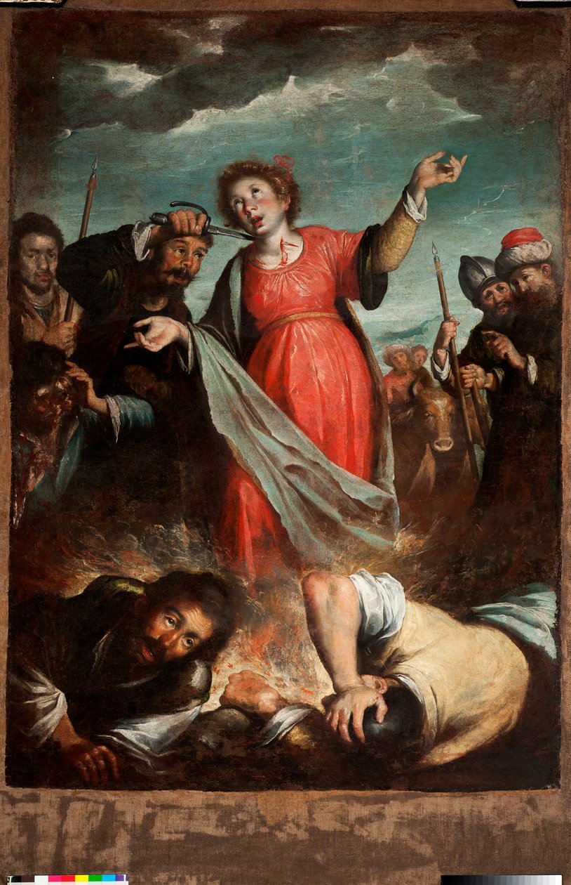 Saint Lucian marttyyrikuolema (öljy kankaalle) tekijältä Bernardo Strozzi