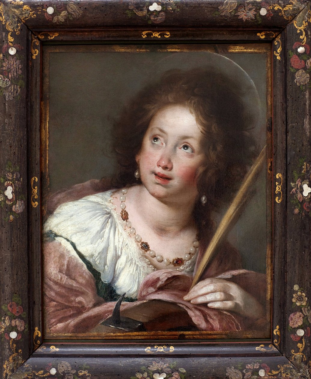 Pyhä Katariina Aleksandrialainen (n. 290- marttyyri 307). Bernardo Strozzin maalaus, joka tunnetaan nimellä Cappucino (1581-1644), öljy kankaalle, ennen 1630. Italialaista taidetta 1600-luku. Staatsgalerie, Stuttgart (Saksa). tekijältä Bernardo Strozzi
