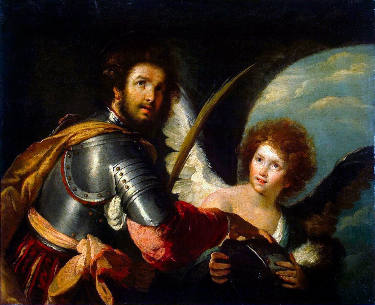Pyhä Secundus ja enkeli, 1640. tekijältä Bernardo Strozzi