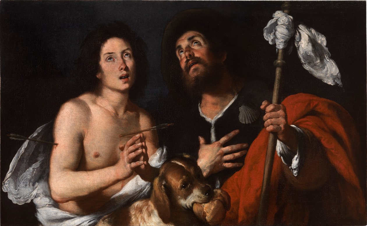 Pyhät Roch ja Sebastian. tekijältä Bernardo Strozzi