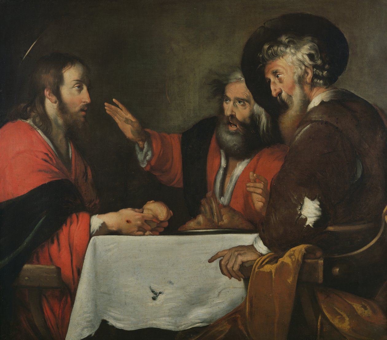 Ehtoollinen Emmauksessa tekijältä Bernardo Strozzi