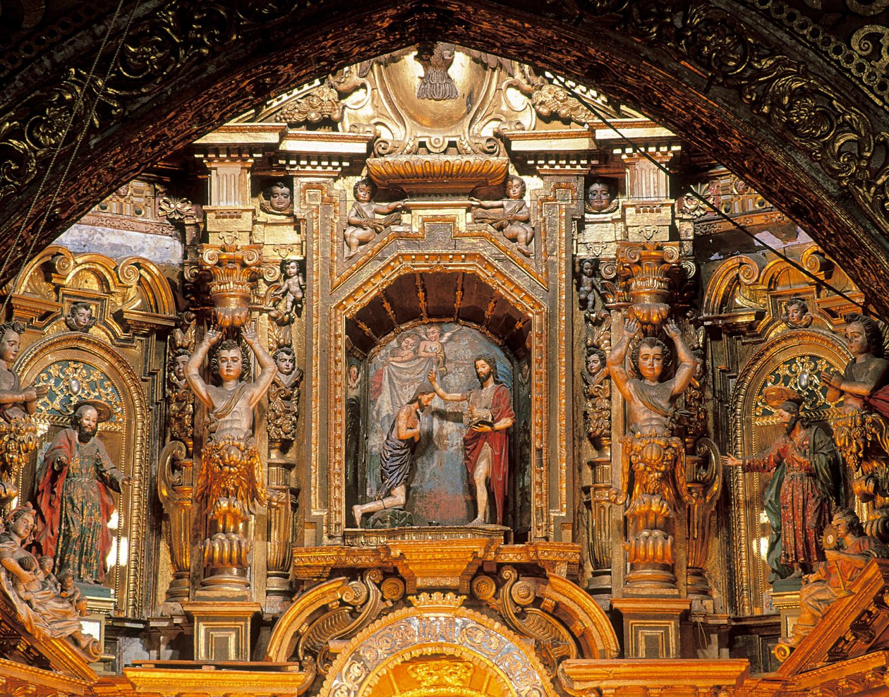 San Franciscon kirkon alttaritaulu, Quito, Pichincha, Ecuador tekijältä Bernardo de Legarda