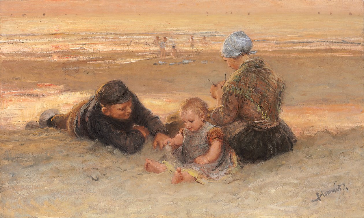Onnellinen perhe tekijältä Bernardus Johannes Blommers or Bloomers