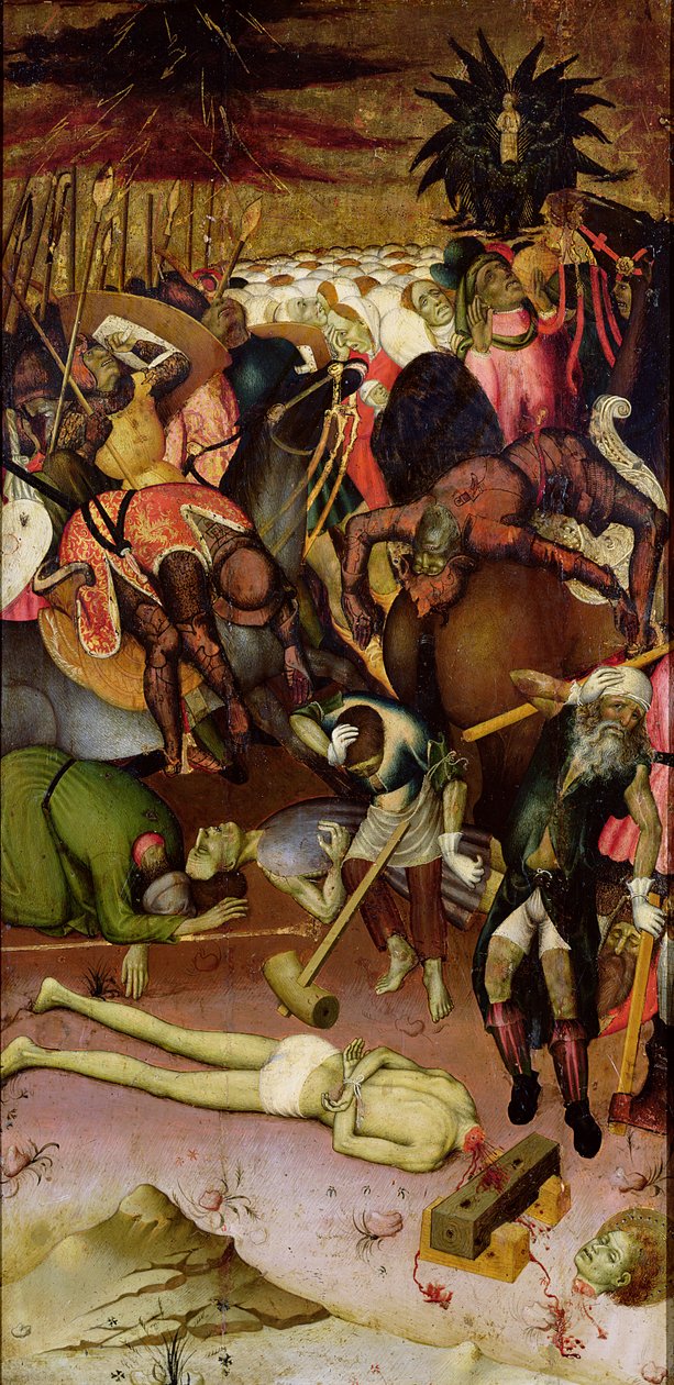 Pyhän Yrjön mestaus, paneeli alttaritaulusta, n. 1435 tekijältä Bernat Martorelli